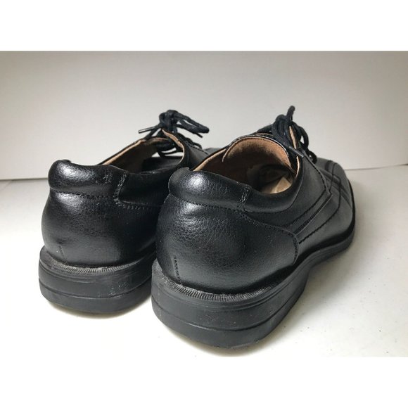 Dexter Black Leather Lace Up Men’s Dress Shoes Size 9 with Square Toe - Picture 3 of 12